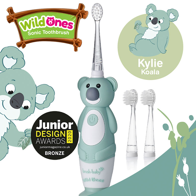 Brush-Baby | Brushbaby WildOnes Kylie Koala Rechargeable Sonic Electric Toothbrush (0-10 year olds) | 2 years warranty